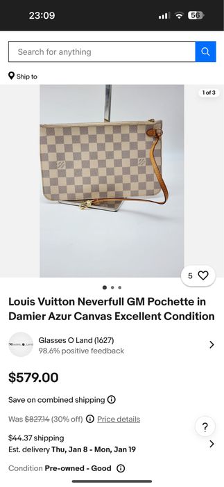 Geanta (poseta, plic) Louis Vuitton Neverfull, autentica.