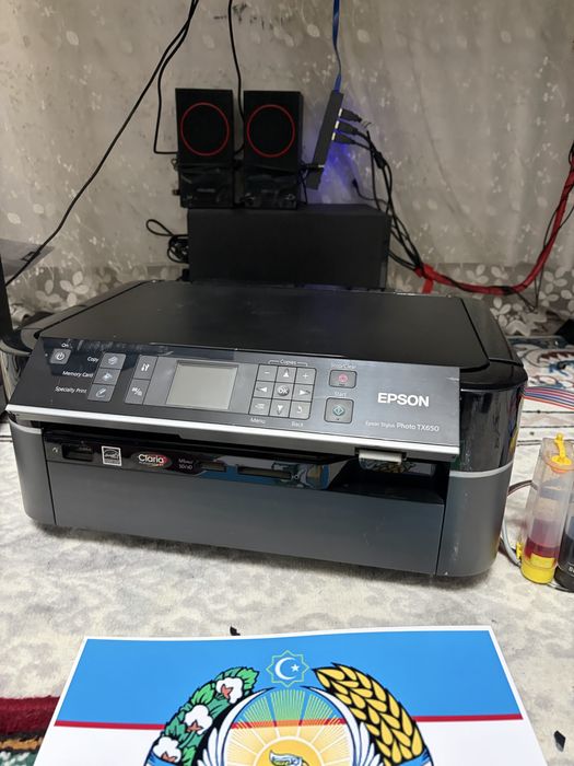 Epson tx650 6-ta rangli 3v1 printer holati ideal aybi yoq fotoprinter
