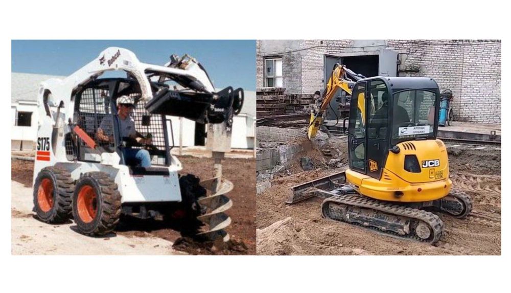 Мини-экскаватор  мини-погрузчик ямобур кара гидромолот