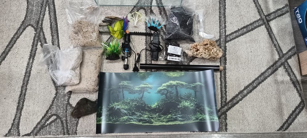 Аквариум 39л като нов напълно оборудван