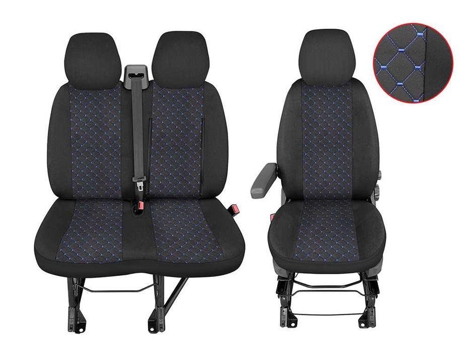 Тапицерия Капитоне за Fiat Ducato 2015+ / Фиат Дукато 2+1 3 цвята