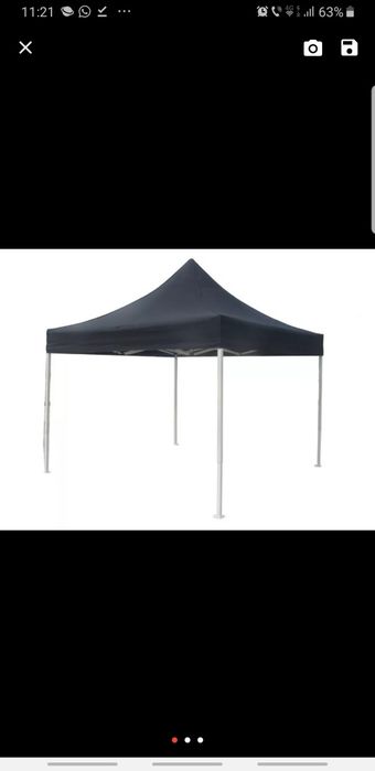 Cort pavilion pliabil 3×3 Negru Sigilat