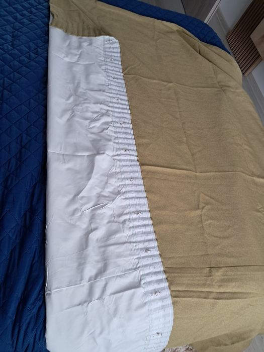 Draperii galben mustar 2 bucati ,  190/235 bucata plus 2 fete de perna