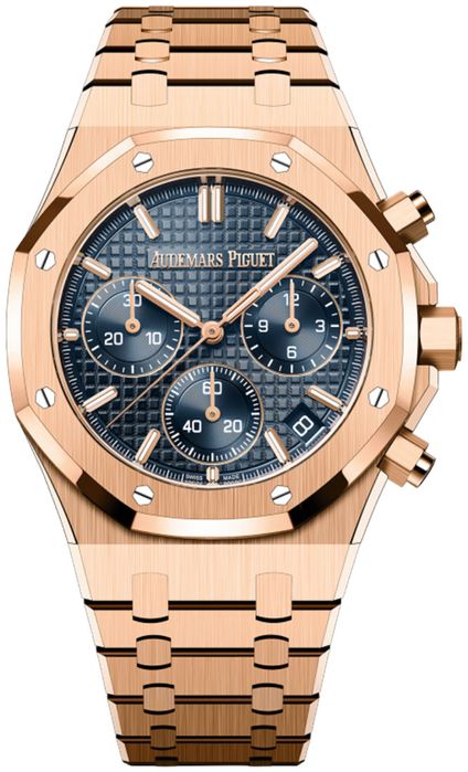 Часовник Audemars Piguet Royal Oak Chronograph Rose Gold Blue Dial
