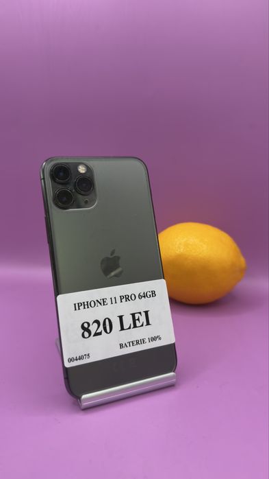 Iphone 11 Pro 64GB Bat 100% •Matei Amanet Crangasi• 00440