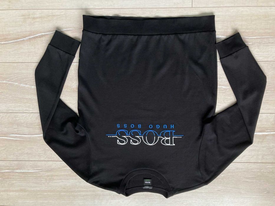 Hugo Boss Green SALBO мъжка черна блуза фланела размер L Slim Fit