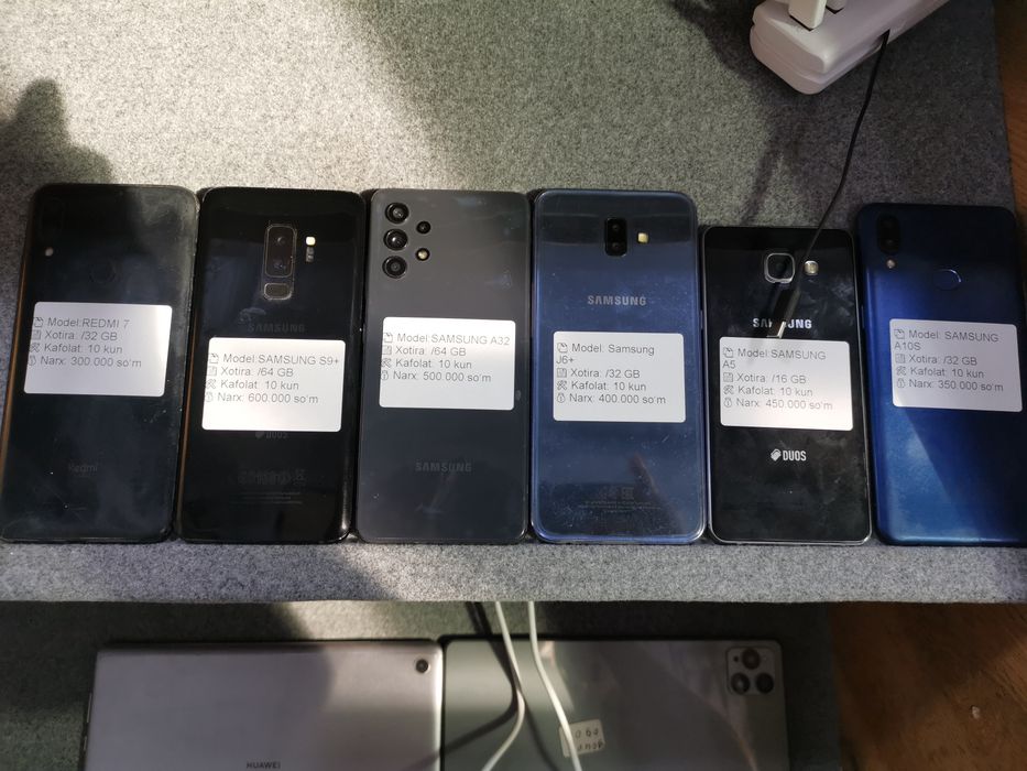 Telefonlar sotiladi knopkali 100.000som qogan narxi orqasida yozilgan
