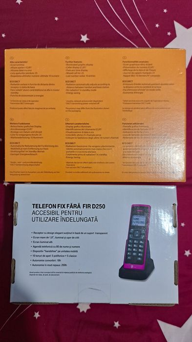 Telefon fix, portabil, nou.