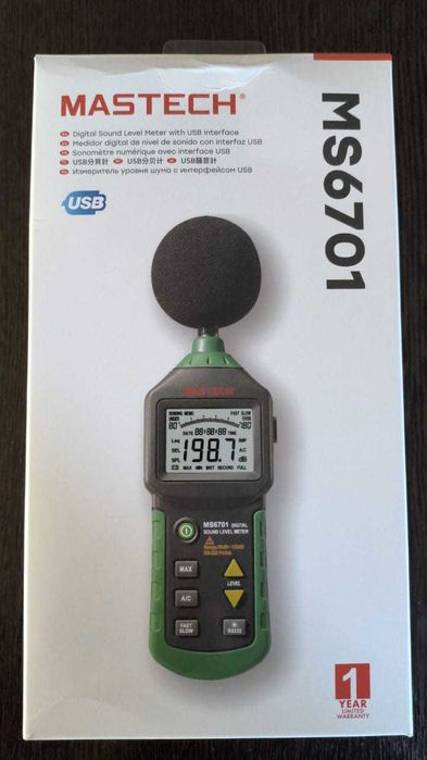 Шумомер для ТЕХОСМОТРА с USB кабелем