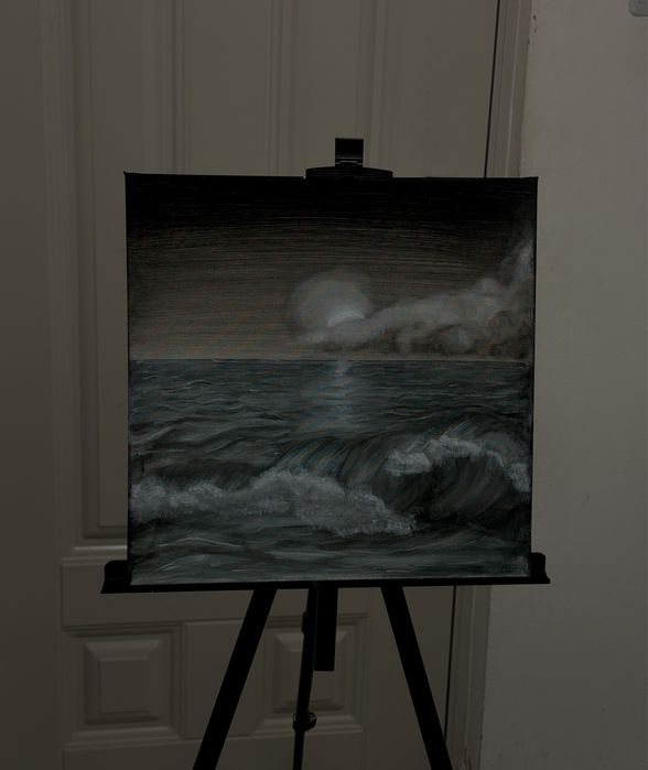 Картина на море с акрилни бои размер 40x40