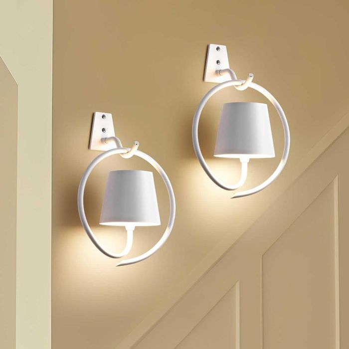 2 бр. Водоустойчиви стенни аплици Faithorse IP54, LED безжични