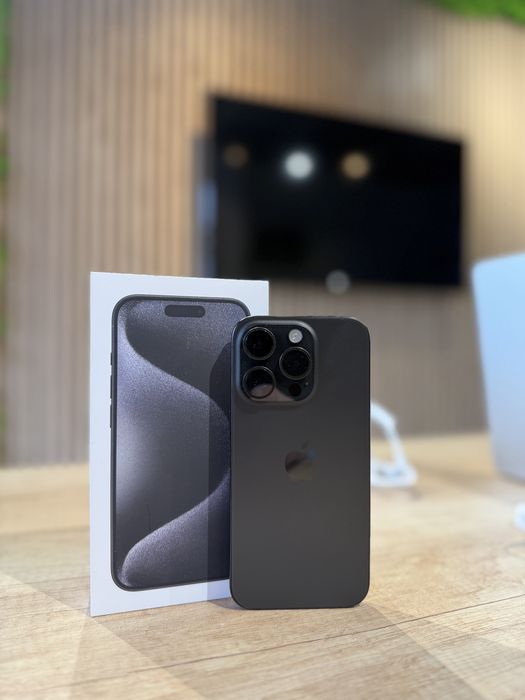 **ATS GSM* iPhone 15 Pro 128Gb Black/Baterie87%/Fact+Gar 12 luni