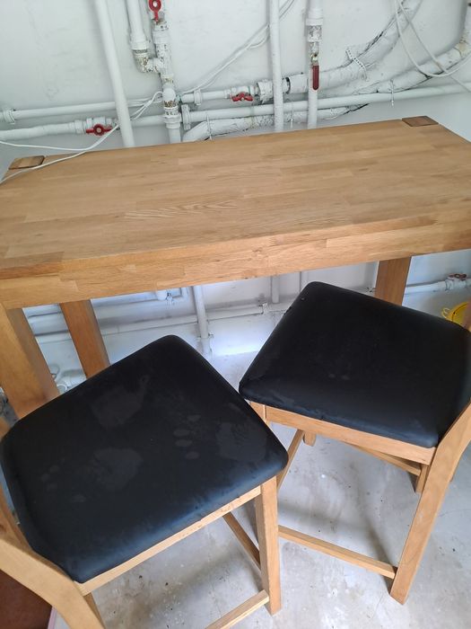 Masă înaltă cu 2 scaune