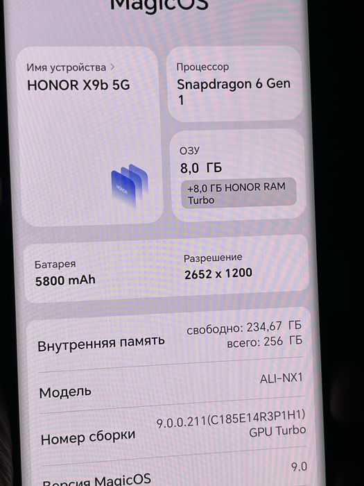 Honor x9b 256 gb 8+8