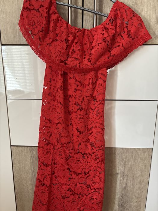 Червена рокля,размер ХС/С