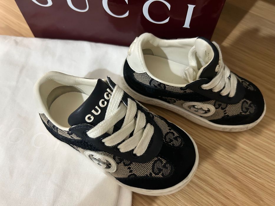 Детски оргинални обувки на Gucci Toddler G74 trainers by Gucci,