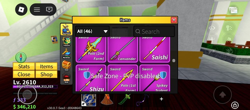 Аккаунт roblox blox fruits
