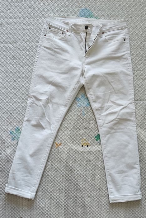 Blugi albi American Eagle Flex 33x30