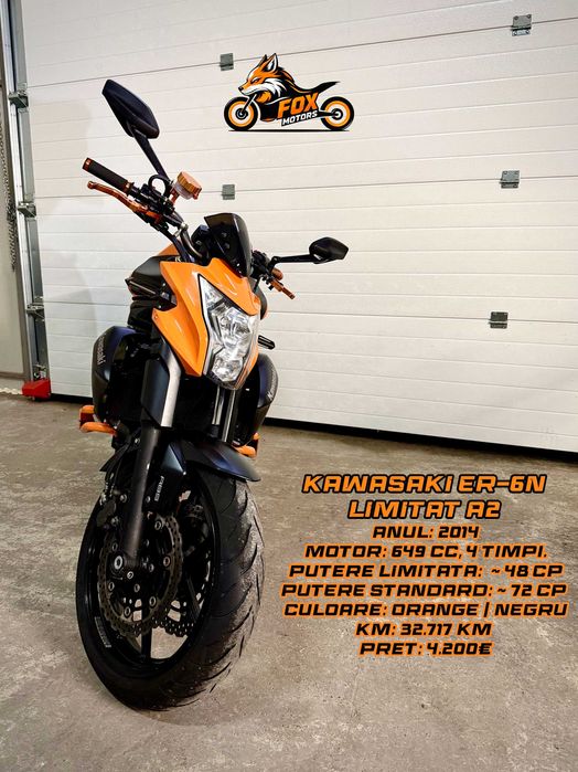 KAWASAKI ER-6N 2014 ABS Permis A2 - Fox Motors Sales