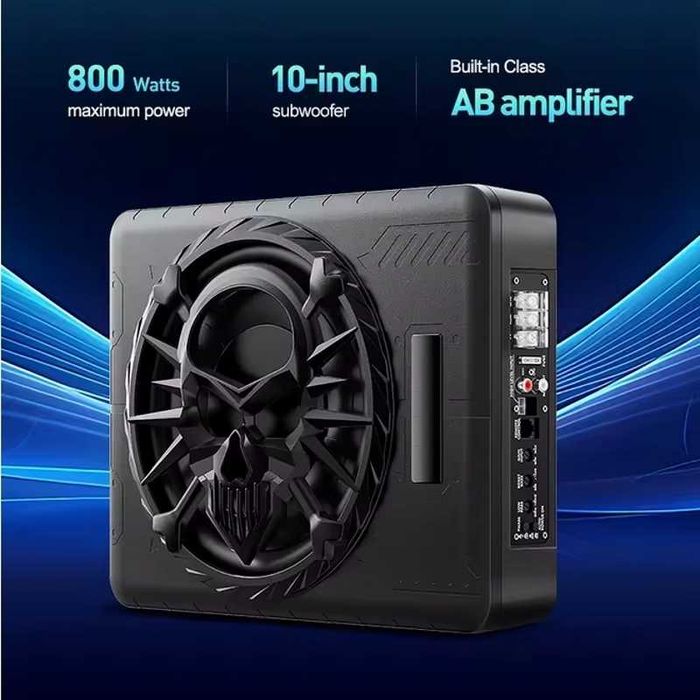 Компактен 10” автомобилен 800W(peak) активен субуфер