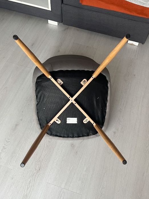 Scaun dining/birou JYSK JONSTRUP gri, lemn stejar, modern, confortabil