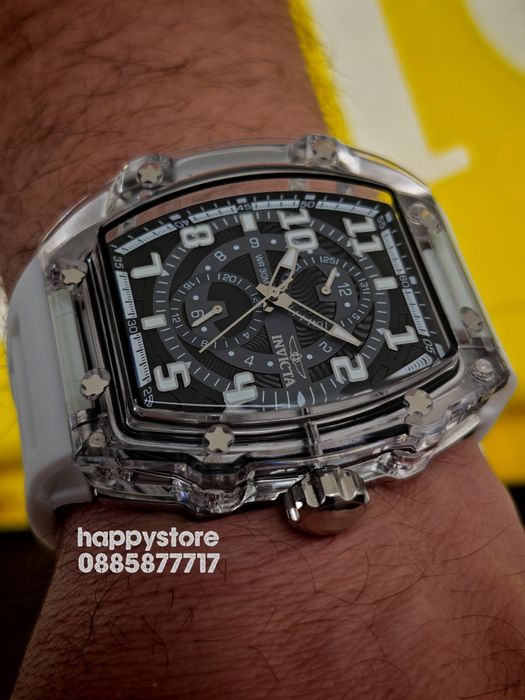 INVICTA Cyclone white/silver 49 mm, Инвикта нов ръчен часовник