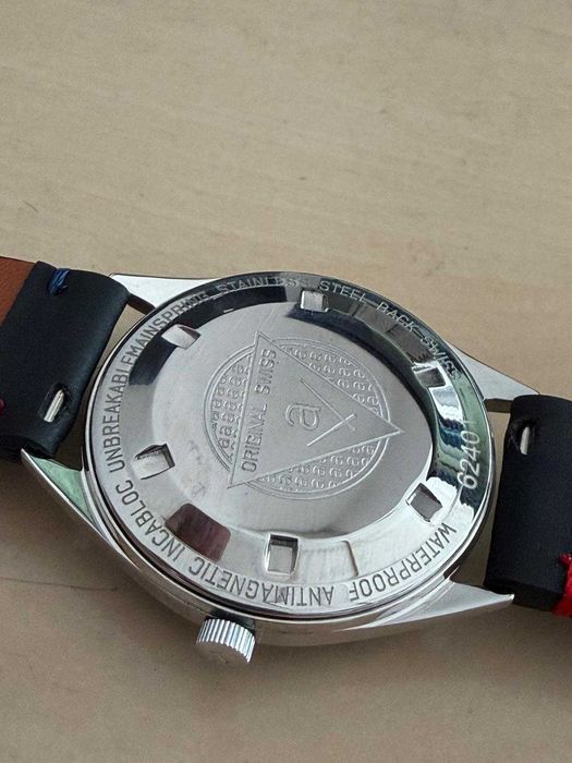 Ceas Atlantic mecanic Worldmaster 21 rubine Negru ca nou