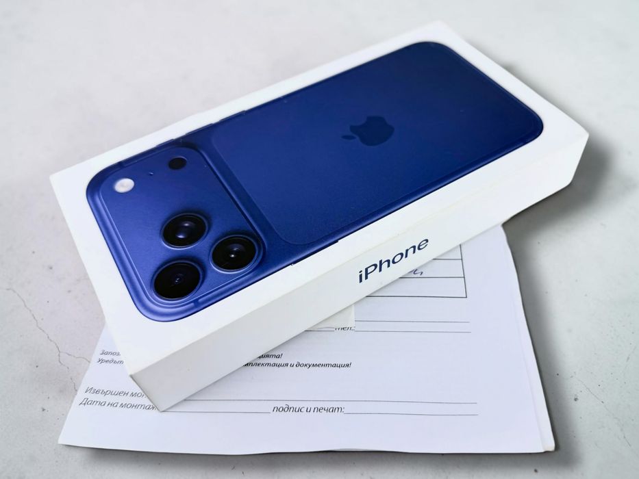 НОВ! Apple iPhone 17 Pro Max 2TB Deep Blue 2г. Гаранция!