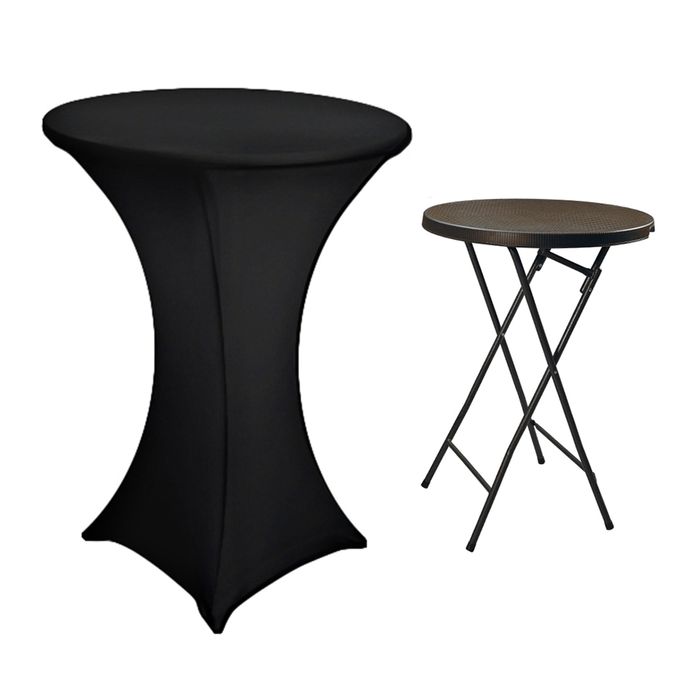 Inchiriem mese cocktail 80x110cm cu huse diverse culori