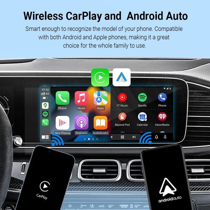 OTTOCAST Play2Video Express Безжичен CarPlay Android Auto адаптер за YouTube Netflix за Volvo Chevrolet VW Автомобилни аксесоари