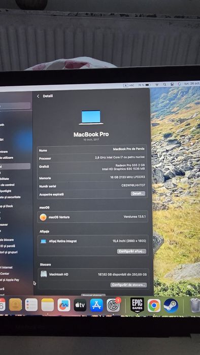 MacBook pro 2017 15 inch