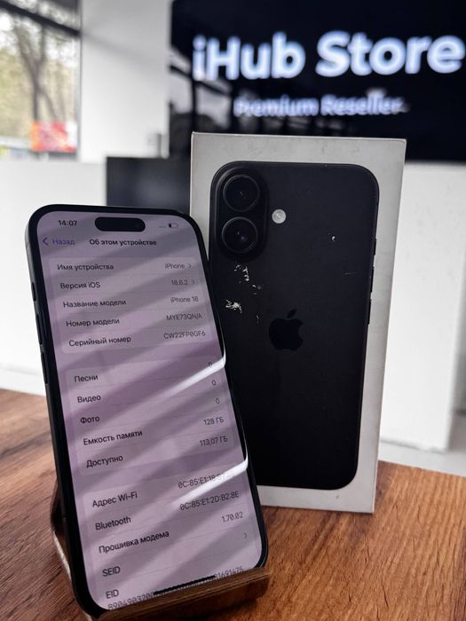 Айфон16•128гб/100%қара