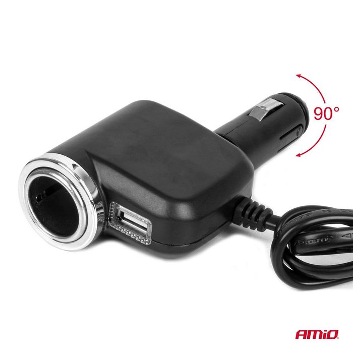 разклонител за запалка с зарядно устройство и осветление 12v 24v ...
