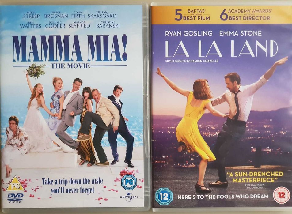 Pachet filme celebre musical: La La Land și Mamma Mia!, pe DVD