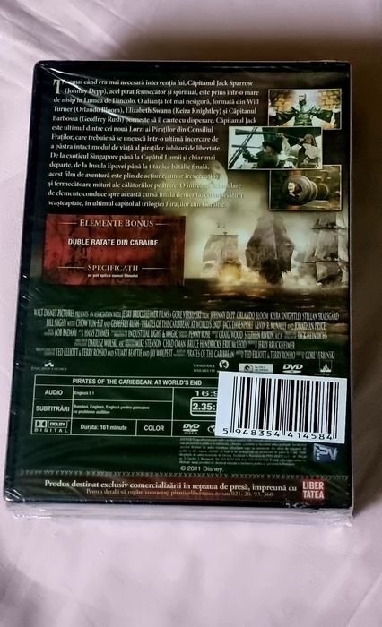 Pirații din Caraibe - Colecție de 3 filme (3 DVD-uri)
