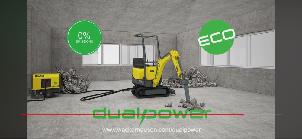 Miniexcavator 1.1 tone Wacker Neuson 2019 E08+grup hidraulic 380v HPU8