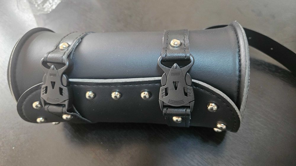 Geanta scule motocicleta piele , negru, universala, noua