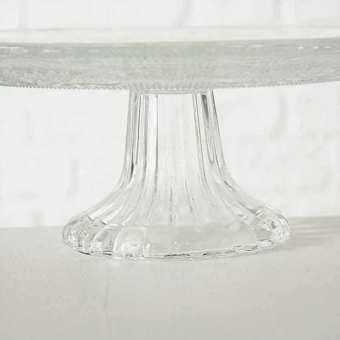 Стъклена поставка за торта с краче Ø33 см