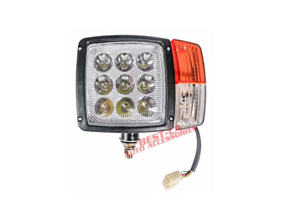 Set 2 buc LED faruri cu semnalizare tractor 54W, 12-24V, 5400 lumeni