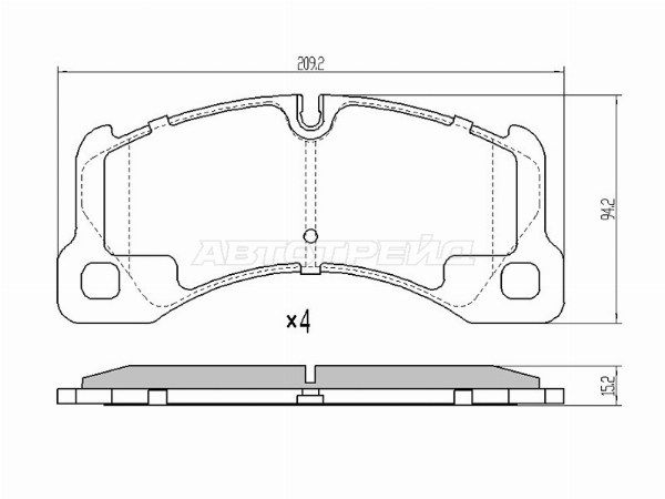 Колодки тормозные перед Volkswagen Touareg