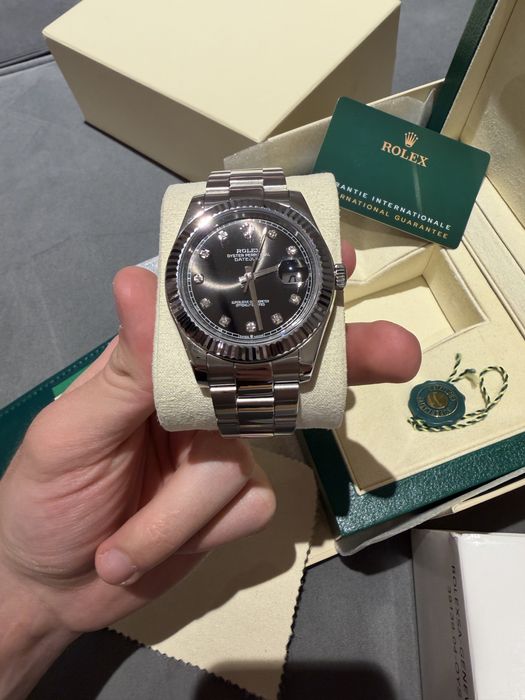 Rolex Datejust Oyster black diamond dial