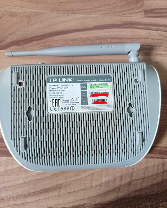 TP-LINK TD-W8151N 150Mbit 2013 yil/год