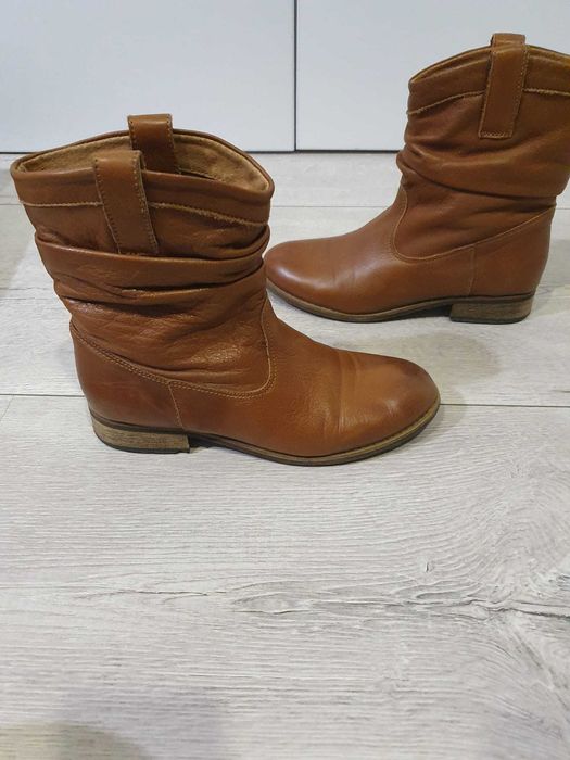 Pachet Geanta + Ghete dama piele, maro, marimea 37