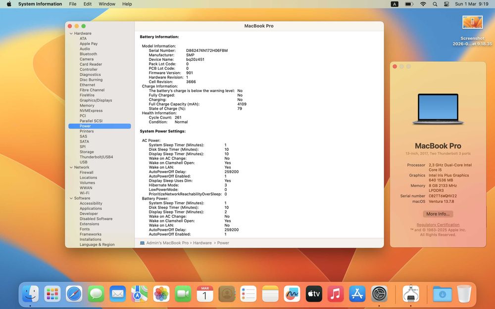MacBook Pro 13" 2017 (2,3 Ghz Intel i5, 8 GB DD3) перфектен, в кутия