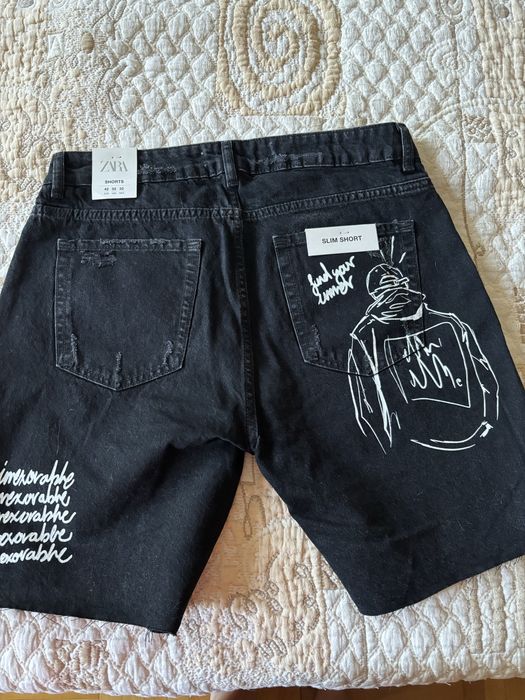 Чисто нови мъжки къси дънкови панталоки Zara