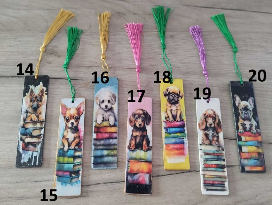 Ръчно изработен книгоразделител с куче или коте