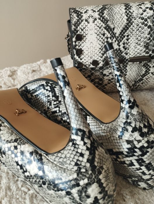 Обувки Paolo Botticelli + дамска чанта със змийски принт