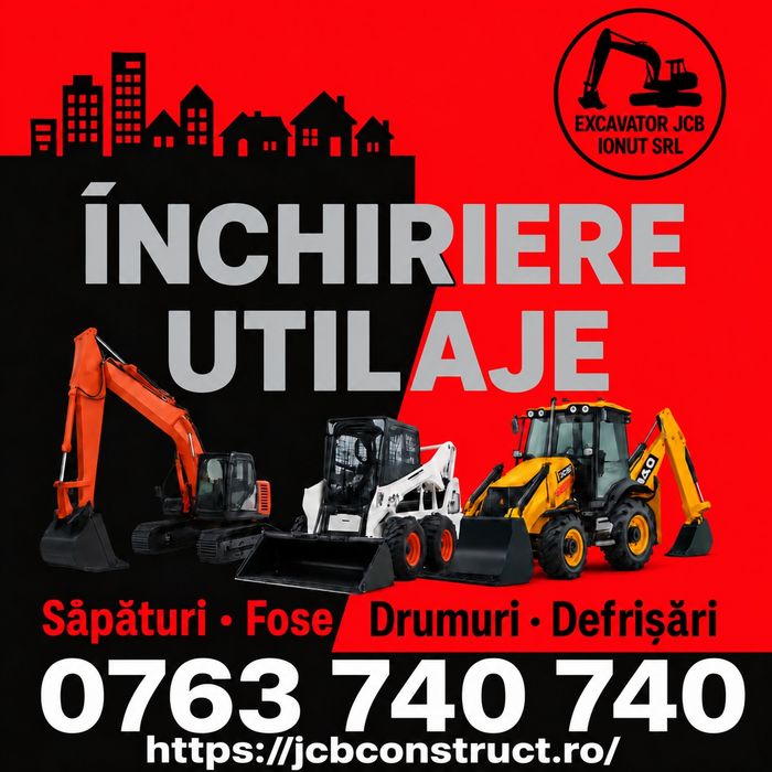Miniexcavator De Inchiriat Demolare Sapat Nivelare Defrisare