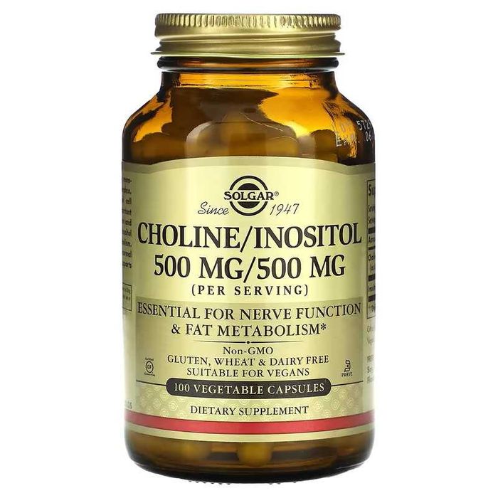 NOW Foods Choline & Inositol Холин и инозитол Solgar Choline Inositol