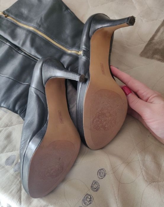 Дамски Ботуши на ток, естествена кожа, Gianni, Vince Camuto